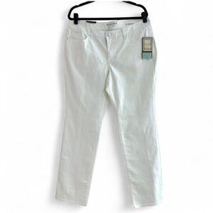 NEW Sonoma Modern Straight Fit Low Rise‎ White Denim Jeans Stretch Women's 16